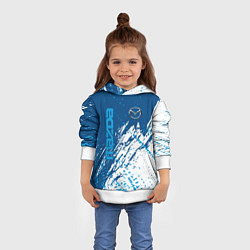 Толстовка-худи детская Mazda - краска, цвет: 3D-белый — фото 2