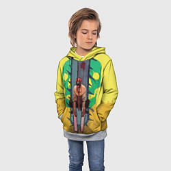 Толстовка-худи детская Человек-бензопила : Дэндзи, цвет: 3D-меланж — фото 2
