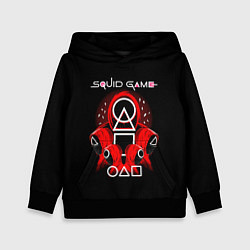 Толстовка-худи детская Игра в кальмара - Squid Game, цвет: 3D-черный