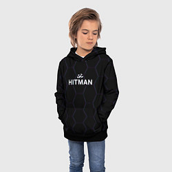 Толстовка-худи детская Hitman соты неон, цвет: 3D-черный — фото 2