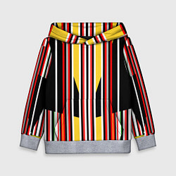 Толстовка-худи детская Геометрические цветные фигуры полосы geometry, цвет: 3D-меланж