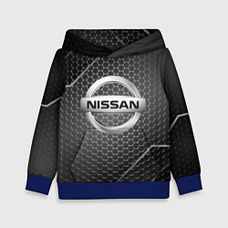 Толстовка-худи детская Nissan метал карбон, цвет: 3D-синий