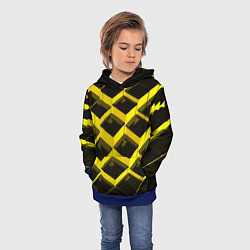 Толстовка-худи детская Желтые ступеньки, цвет: 3D-синий — фото 2