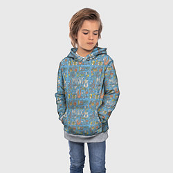 Толстовка-худи детская Стили музыки, цвет: 3D-меланж — фото 2