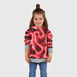 Толстовка-худи детская Огненный камуфляж, цвет: 3D-меланж — фото 2