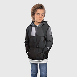 Толстовка-худи детская Треснутый асфальт, цвет: 3D-белый — фото 2