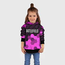 Толстовка-худи детская Battlefield pro gaming: символ сверху, цвет: 3D-черный — фото 2