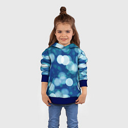 Толстовка-худи детская Световые блики, цвет: 3D-синий — фото 2