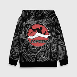 Толстовка-худи детская Capoeira fighter jump, цвет: 3D-черный