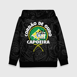 Толстовка-худи детская Capoeira Cordao de ouro flag of Brazil, цвет: 3D-черный