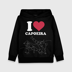 Толстовка-худи детская I love Capoeira Battle line, цвет: 3D-черный