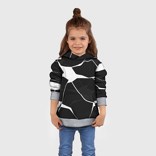 Детская толстовка Черно-белая классика / 3D-Меланж – фото 4