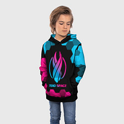 Толстовка-худи детская Dead Space - neon gradient, цвет: 3D-черный — фото 2