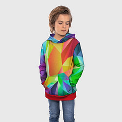 Толстовка-худи детская Радужный Кристалл, цвет: 3D-красный — фото 2