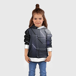 Толстовка-худи детская Рельефные фигуры, цвет: 3D-белый — фото 2