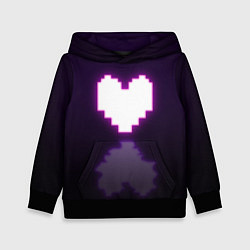 Толстовка-худи детская Undertale heart neon, цвет: 3D-черный