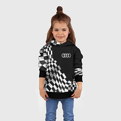 Толстовка-худи детская Audi racing flag, цвет: 3D-черный — фото 2