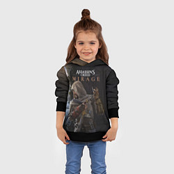 Толстовка-худи детская Скрытый Басим Assassins creed mirage, цвет: 3D-черный — фото 2