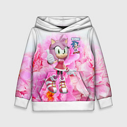 Толстовка-худи детская Sonic - Amy Rose - Video game, цвет: 3D-белый