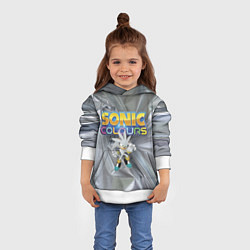 Толстовка-худи детская Silver Hedgehog - Sonic - Video Game, цвет: 3D-белый — фото 2