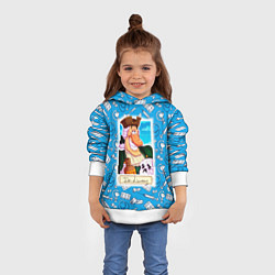 Толстовка-худи детская Доктор Ливси с черепом и ромом, цвет: 3D-белый — фото 2