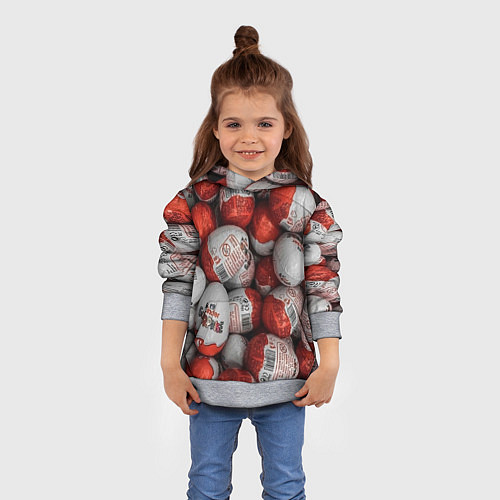 Детская толстовка Фон из киндер сюрприз / 3D-Меланж – фото 4