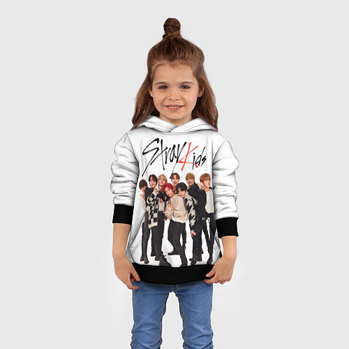 Детская толстовка Stray Kids white background / 3D-Черный – фото 4