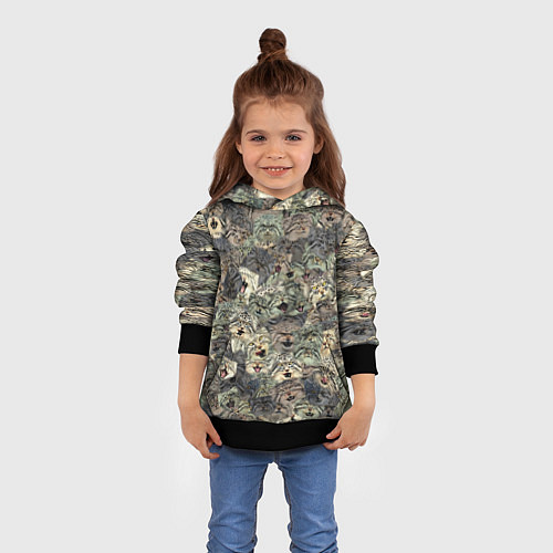 Детская толстовка Мануловый камуфляж / 3D-Черный – фото 4