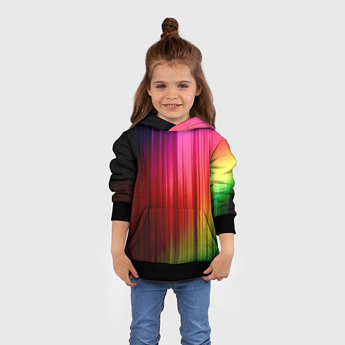 Детская толстовка Цветной спектр / 3D-Черный – фото 4