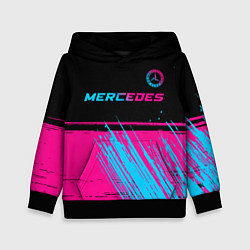 Детская толстовка Mercedes - neon gradient: символ сверху