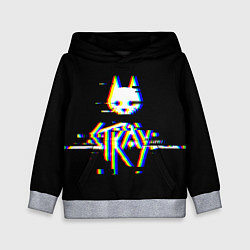 Толстовка-худи детская Stray glitch logo, цвет: 3D-меланж