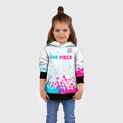 Толстовка-худи детская One Piece neon gradient style: символ сверху, цвет: 3D-черный — фото 2