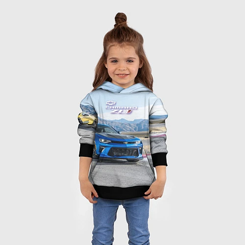 Детская толстовка Chevrolet Camaro ZL 1 - Motorsport / 3D-Черный – фото 4