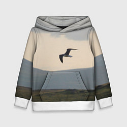 Толстовка-худи детская Чайка, цвет: 3D-белый