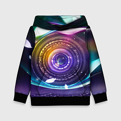 Толстовка-худи детская Глаз Вселенной, цвет: 3D-черный