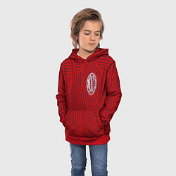 Толстовка-худи детская AC Milan отпечатки, цвет: 3D-красный — фото 2
