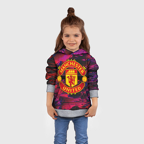 Детская толстовка Manchester United / 3D-Меланж – фото 4