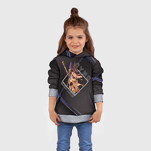 Детская толстовка Сайно в ромбе / 3D-Меланж – фото 4