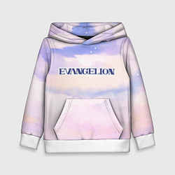 Детская толстовка Evangelion sky clouds