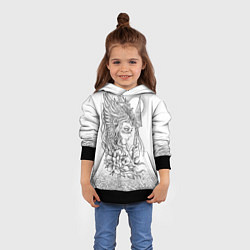 Толстовка-худи детская Фрейя, цвет: 3D-черный — фото 2