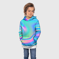 Толстовка-худи детская Переливы цветов, цвет: 3D-белый — фото 2