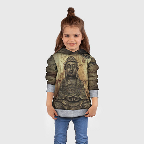 Детская толстовка Статуя Будды / 3D-Меланж – фото 4