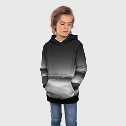 Толстовка-худи детская Туманные горы, цвет: 3D-черный — фото 2