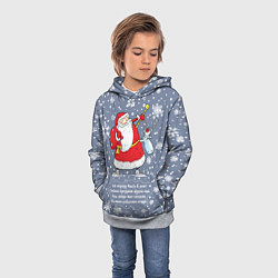 Толстовка-худи детская Дед Мороз шутит, цвет: 3D-меланж — фото 2