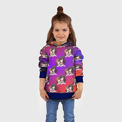 Толстовка-худи детская Комари и Хотару - Деревенская глубинка, цвет: 3D-синий — фото 2