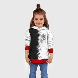 Толстовка-худи детская Северный компас Вегвизир, цвет: 3D-красный — фото 2