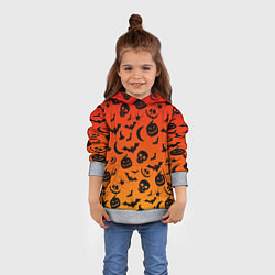 Толстовка-худи детская НАСТРОЕНИЕ Halloween, цвет: 3D-меланж — фото 2