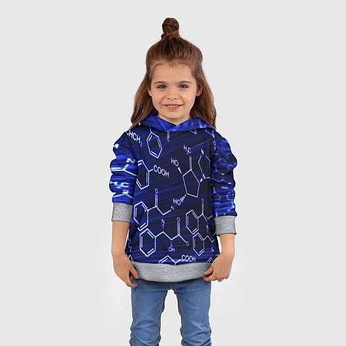 Детская толстовка Графическая химия / 3D-Меланж – фото 4