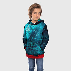 Толстовка-худи детская Halloween паутина, цвет: 3D-красный — фото 2