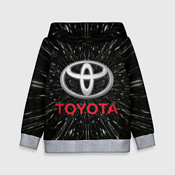 Толстовка-худи детская Тойота, эмблема, автомобильная тема, цвет: 3D-меланж